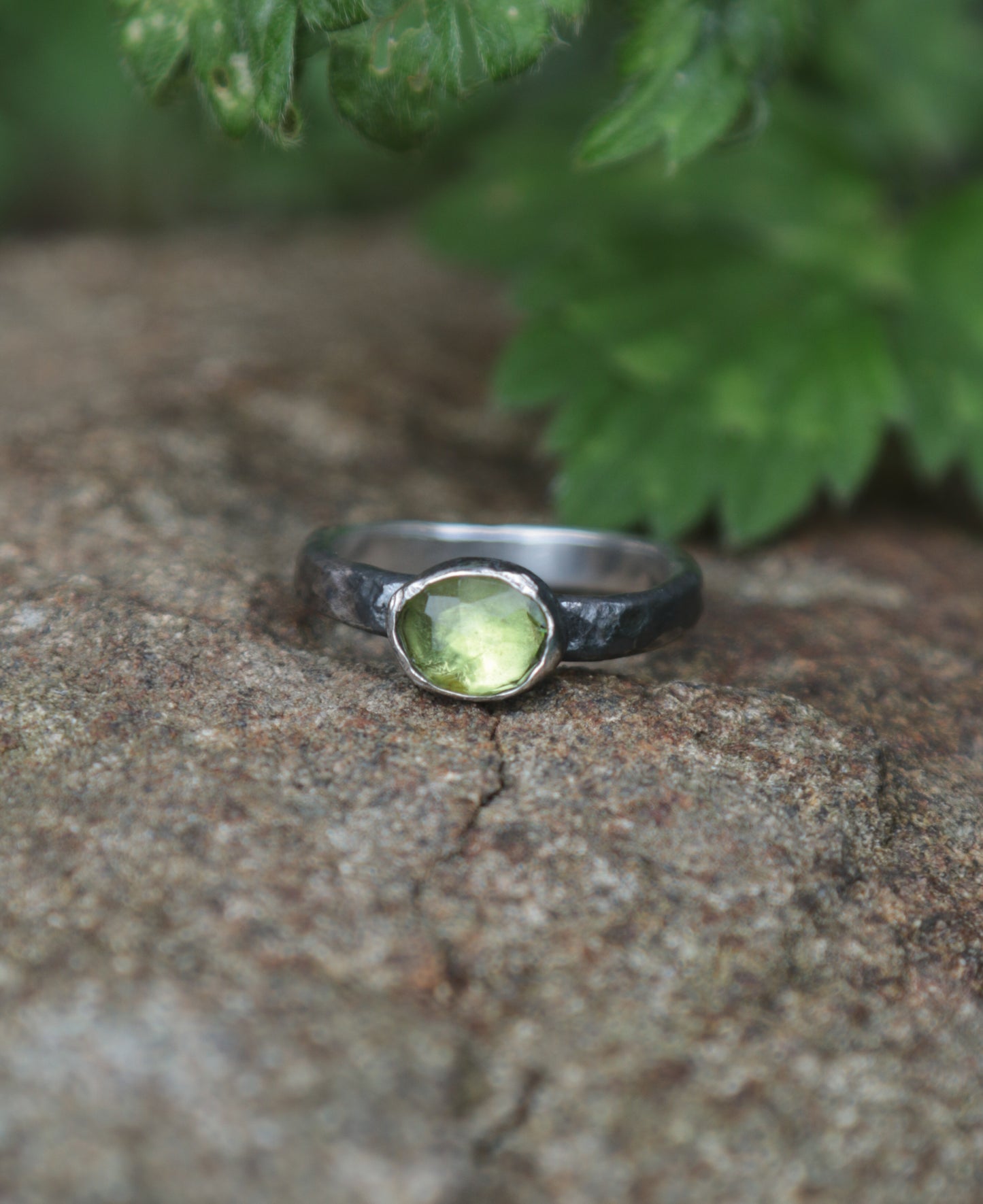 Peridot ring. UK size M 1/2. US size 6 1/2