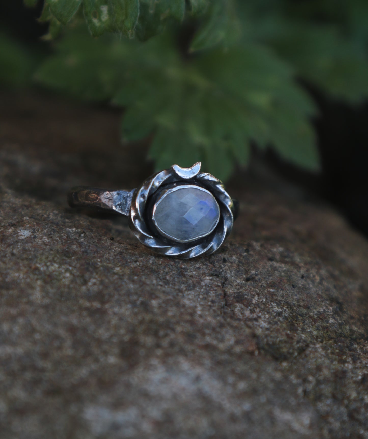 Moonstone ring. UK size T. US size 9 3/4