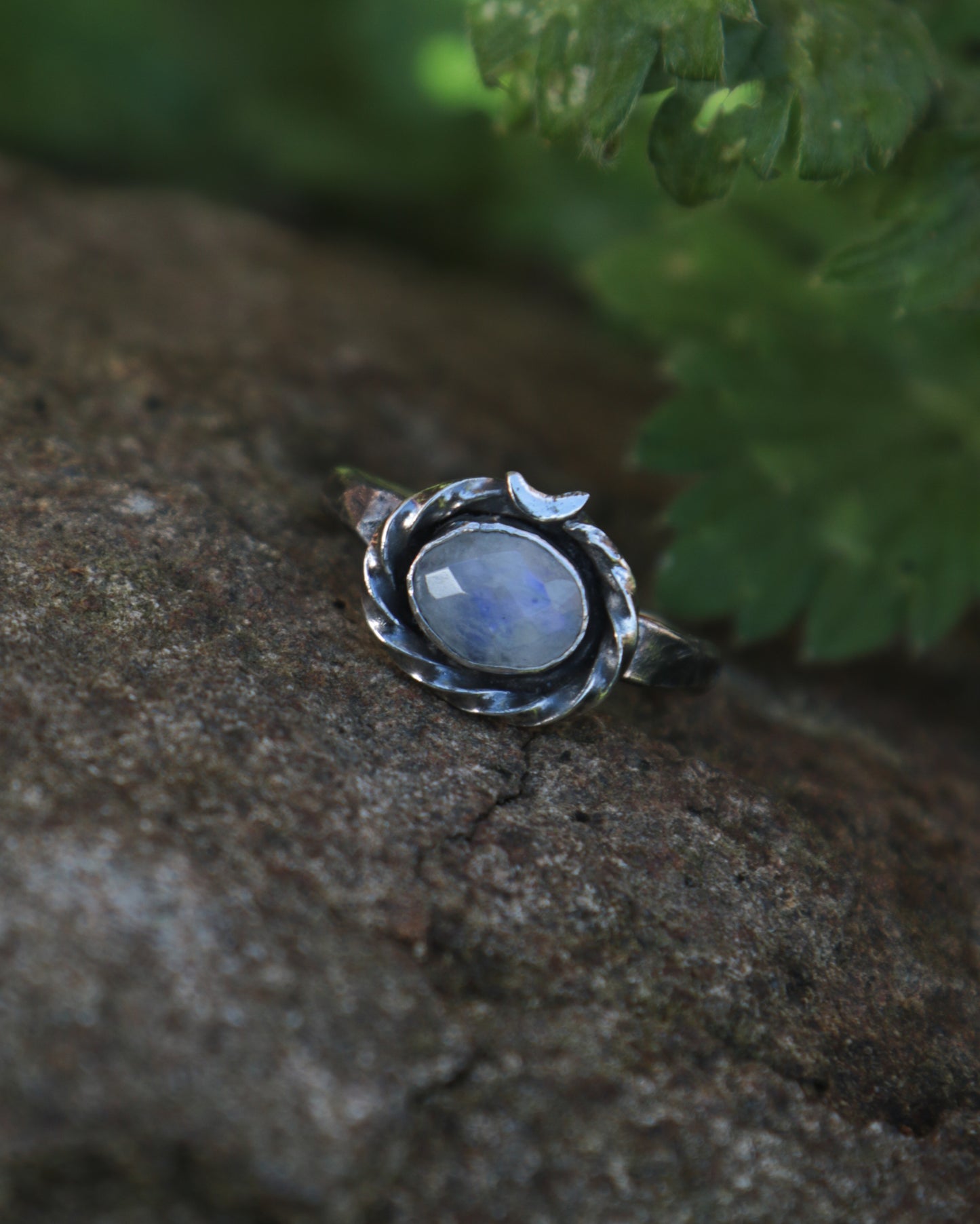 Moonstone ring. UK size T. US size 9 3/4