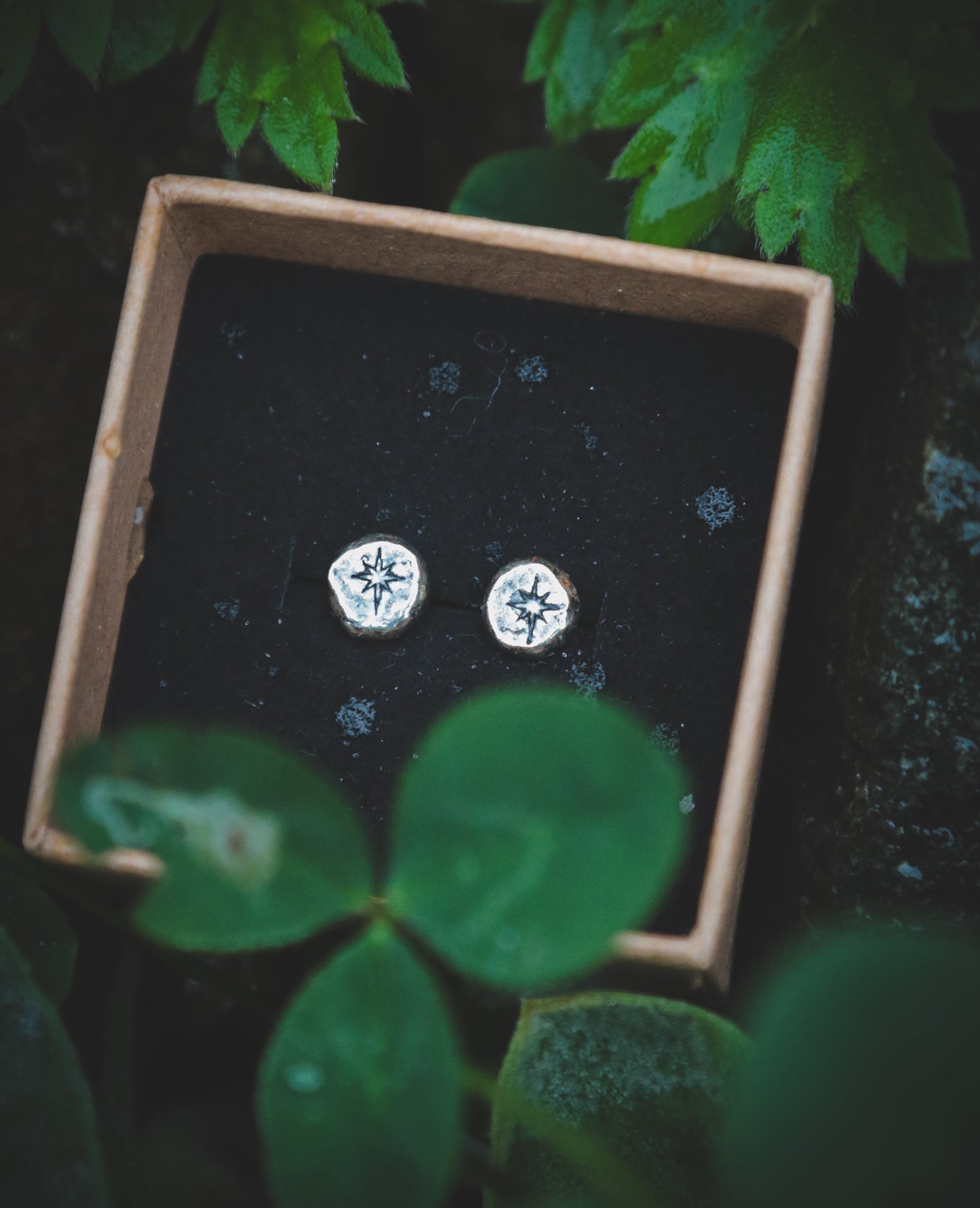 Sterling silver star studs