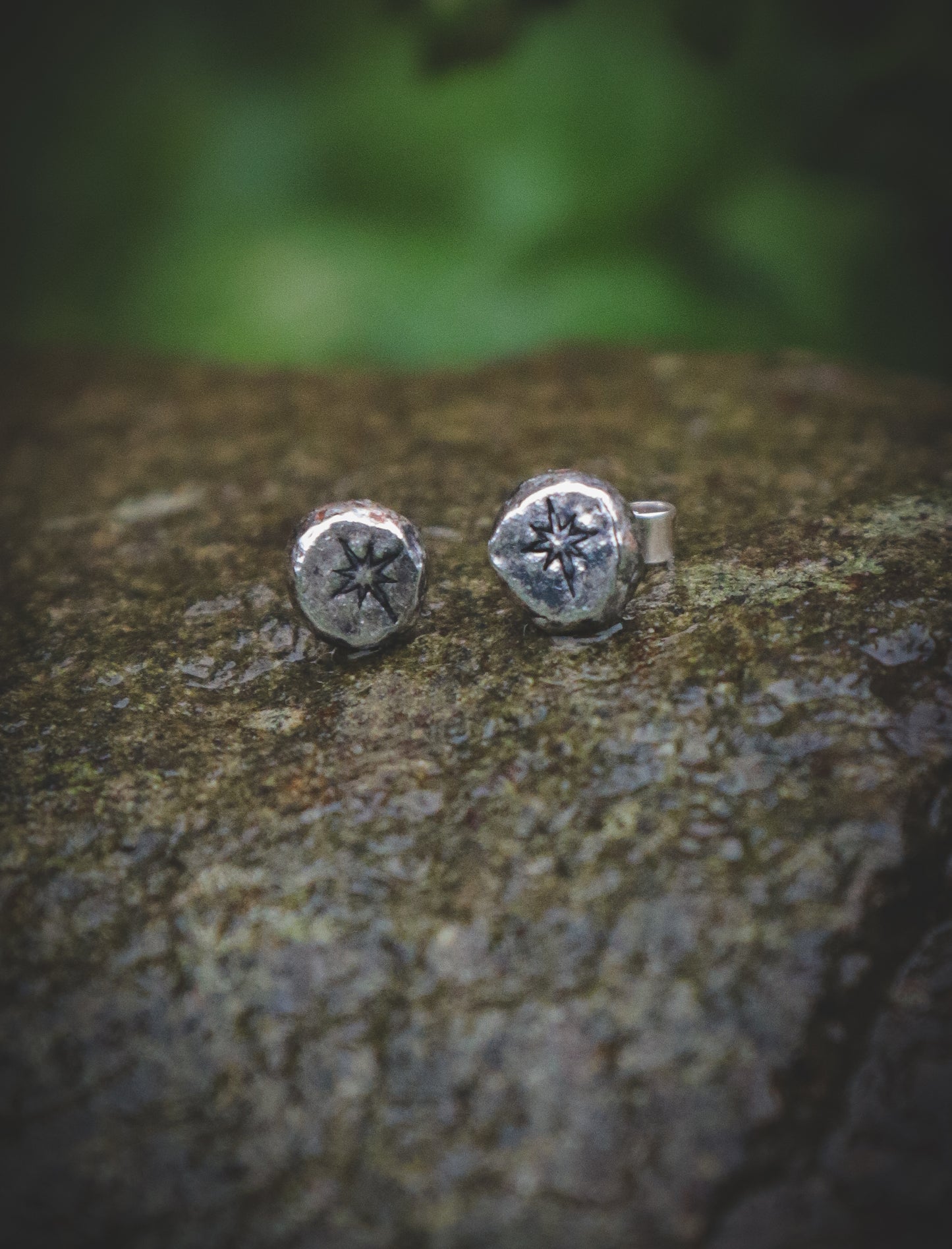 Sterling silver star studs