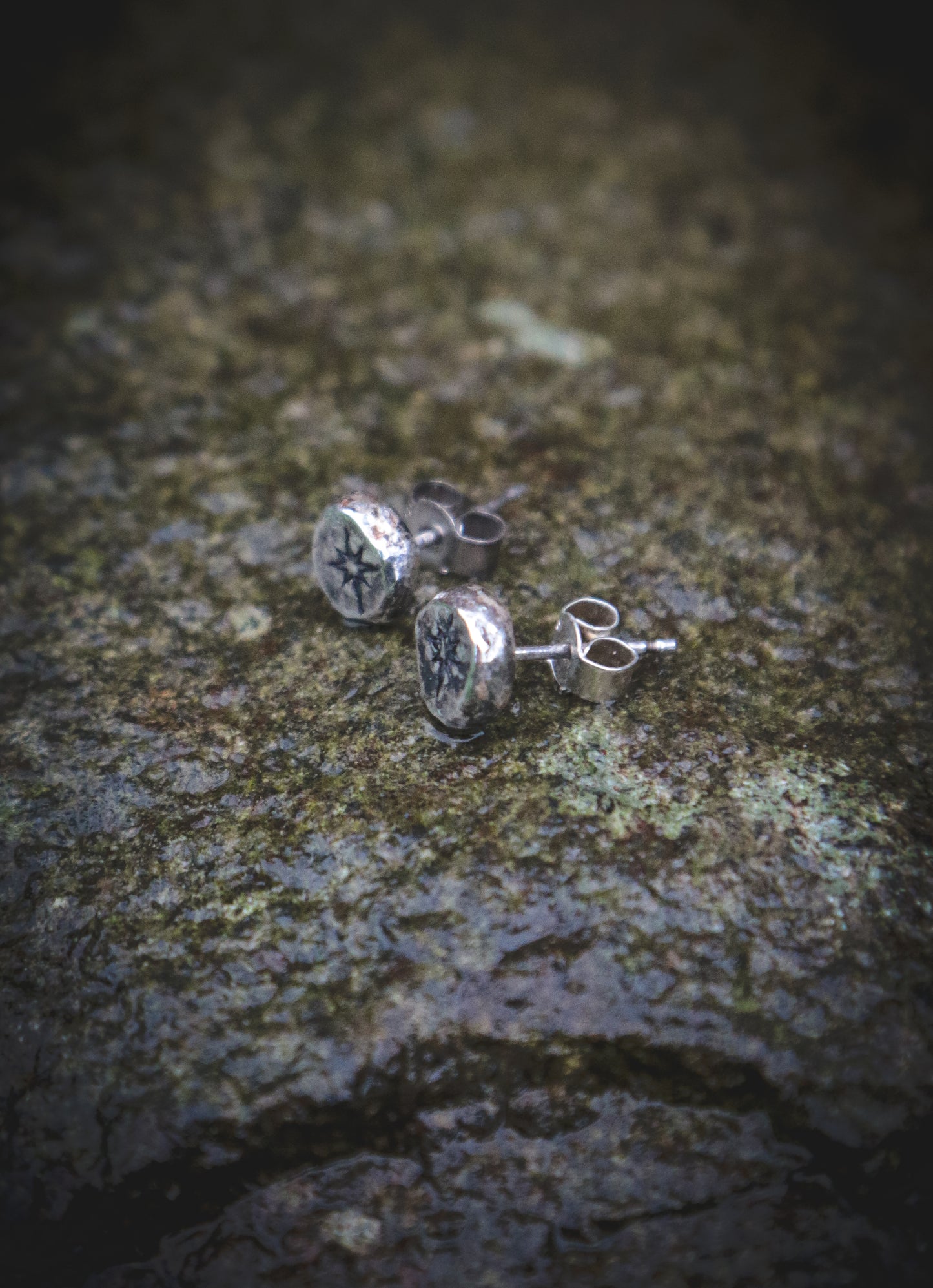 Sterling silver star studs