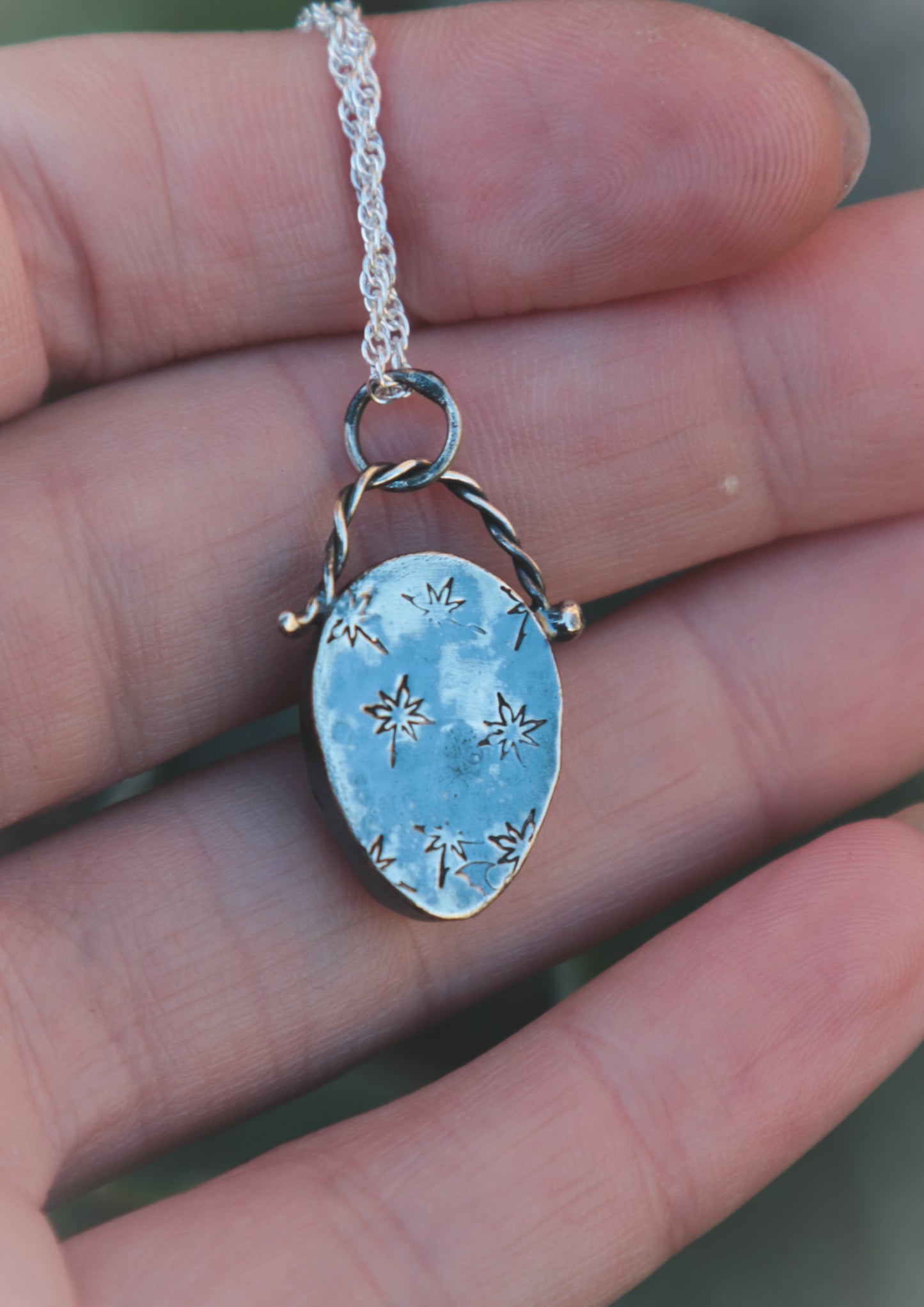 Blue Labradorite necklace with stars