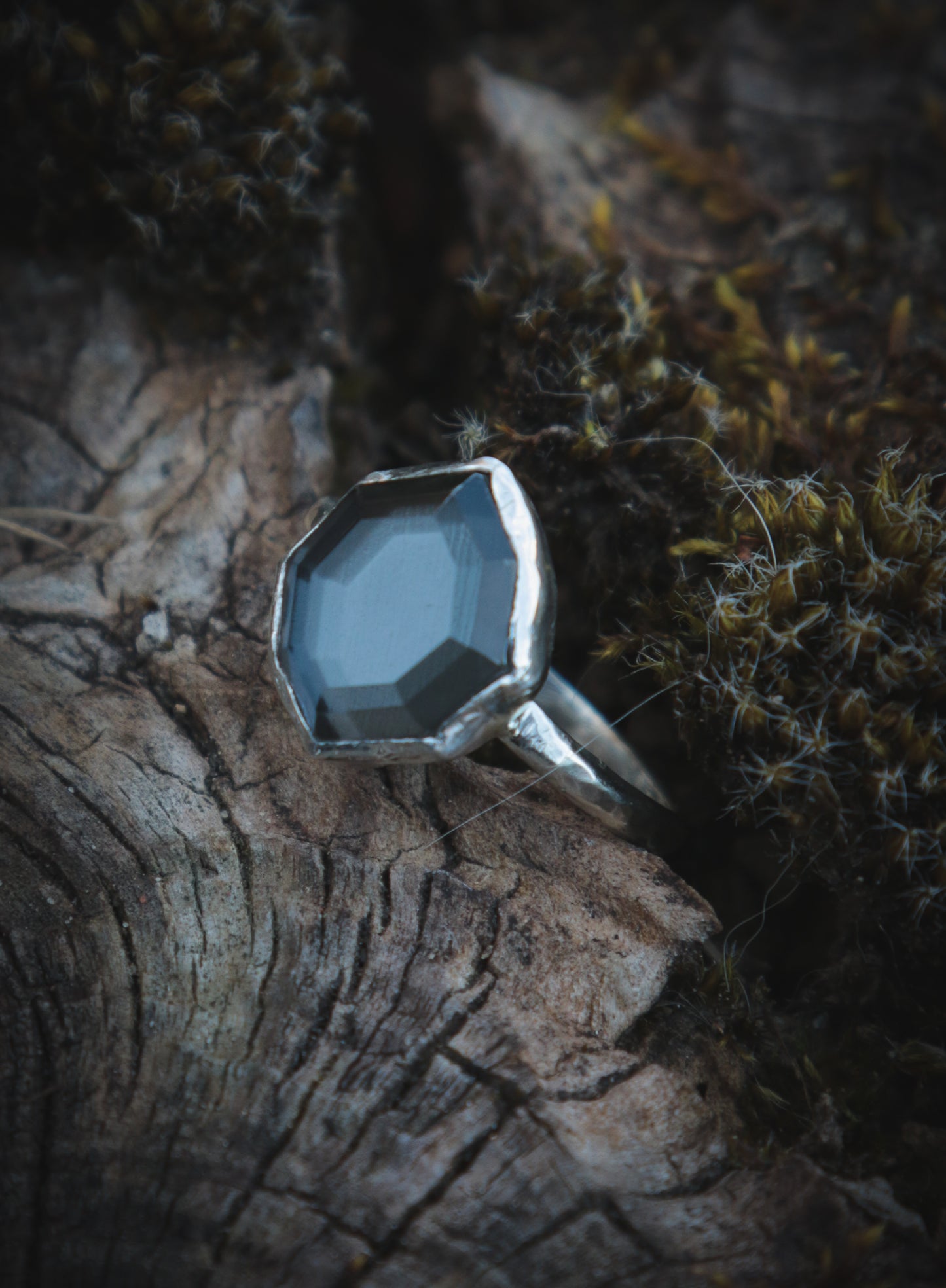 Hematite ring. UK size U. US size 10 1/4