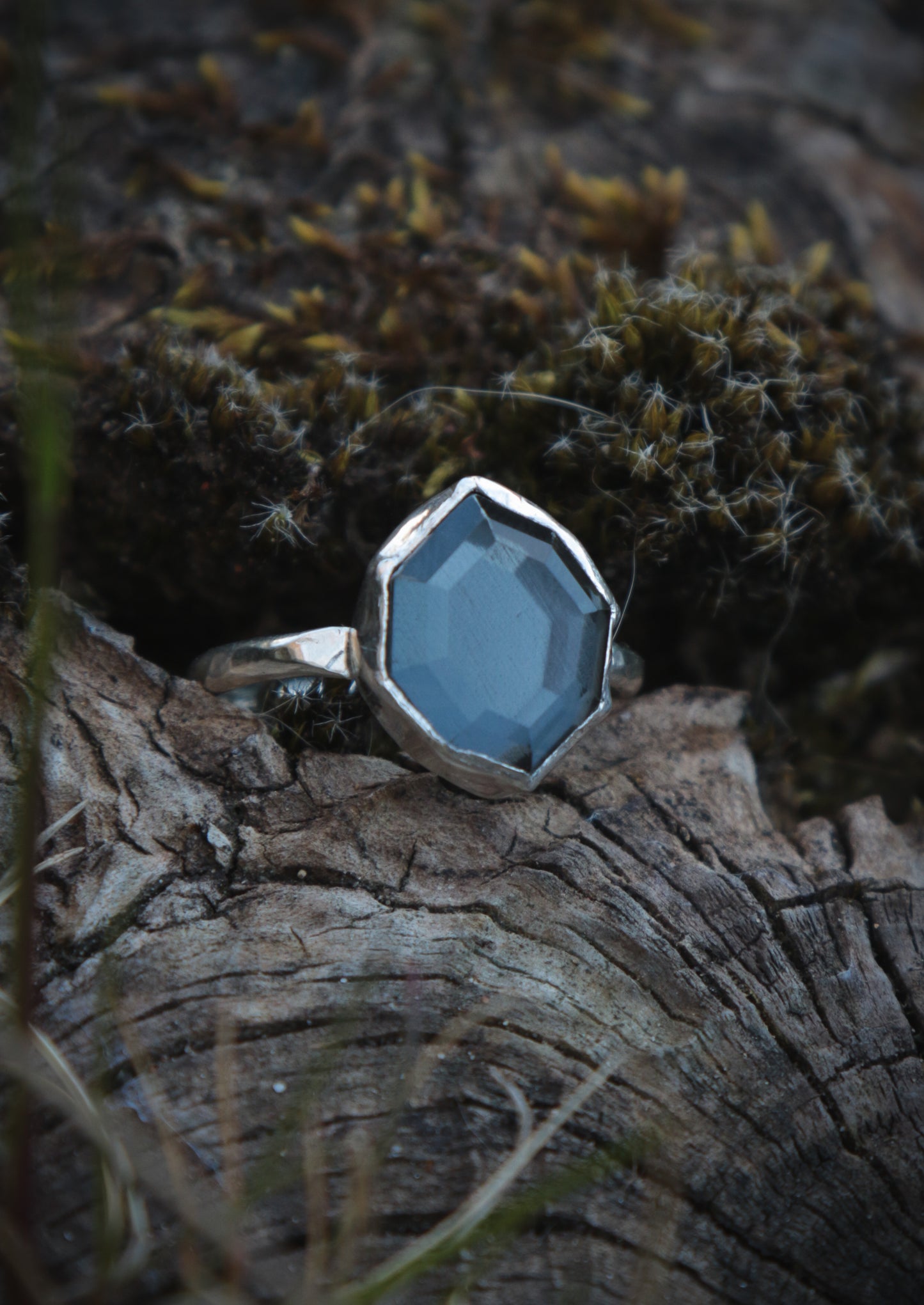 Hematite ring. UK size U. US size 10 1/4