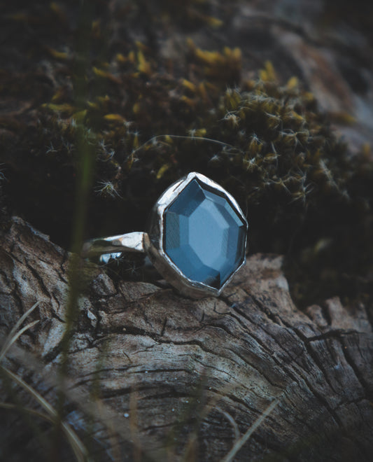 Hematite ring. UK size U. US size 10 1/4