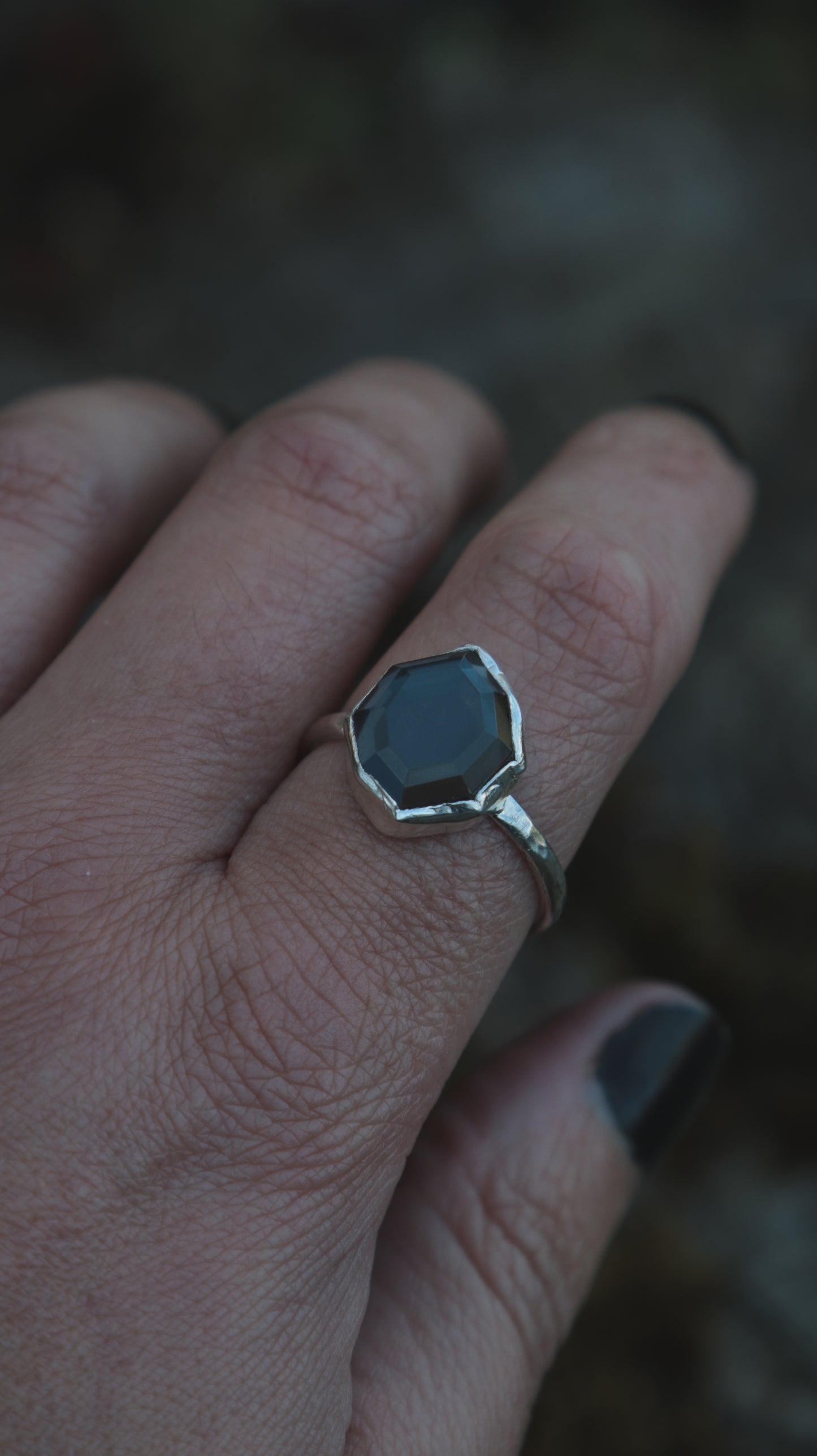 Hematite ring. UK size U. US size 10 1/4