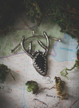Load image into Gallery viewer, Black Onyx stag pendant
