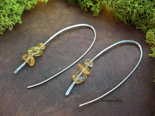 Citrine drop earrings