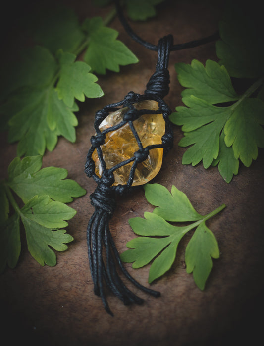 Citrine tumblestone necklace