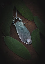 Load image into Gallery viewer, Sage leaf necklace,with Moonstone

