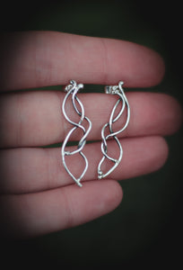 Silver elven earrings