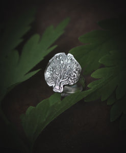 Tree of life ring - UK size J 1/2, US size 5