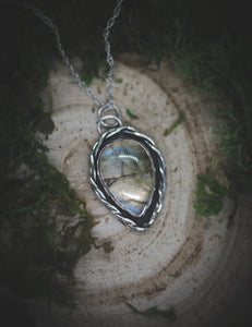 Celtic style necklace with Rutilated Labradorite