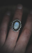 Load image into Gallery viewer, Silver Moonstone ring UK size N 1/2 - US size 7
