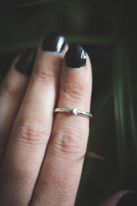 Crescent Moon ring. Various Sizes *Silver*