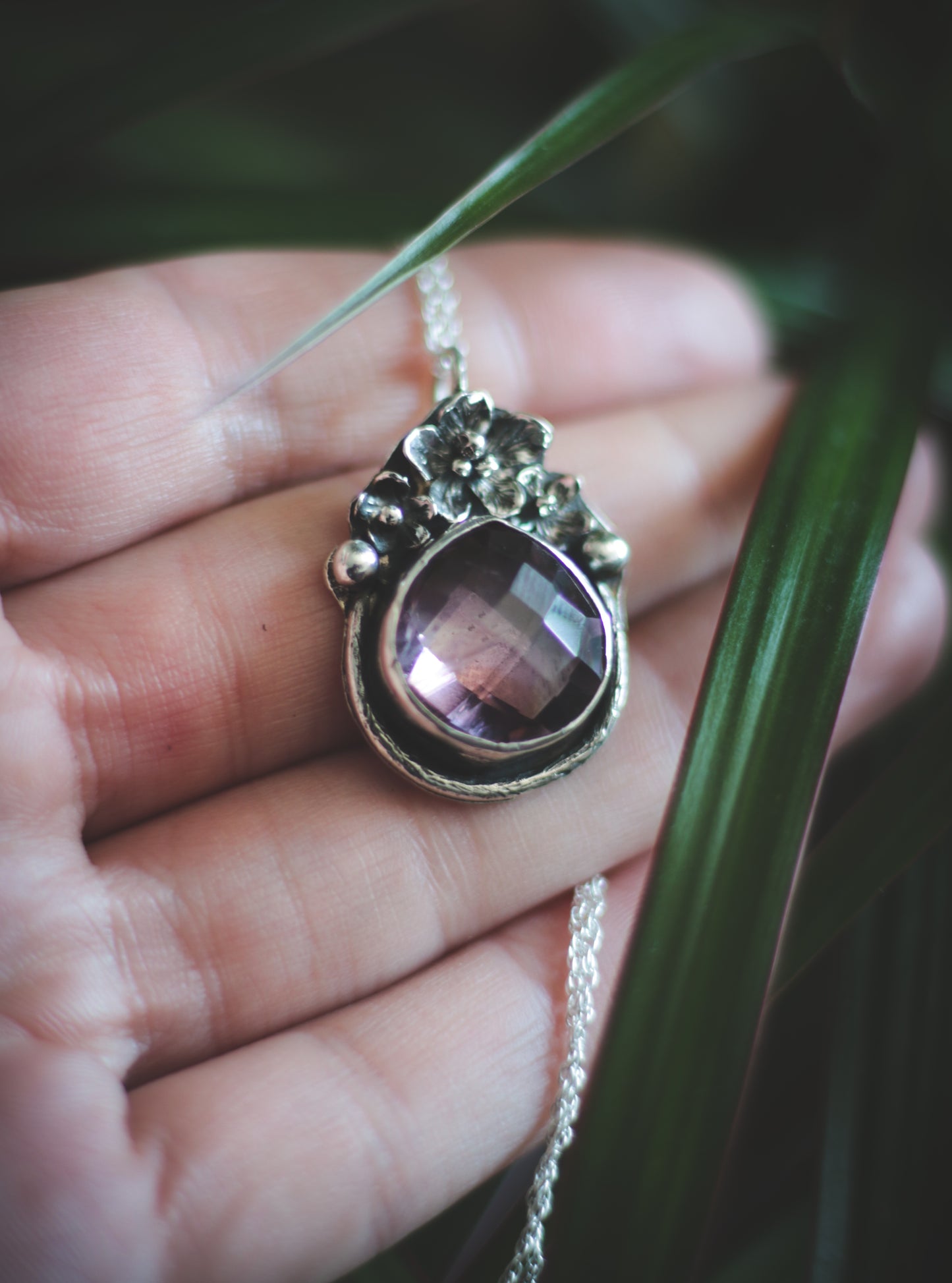 Floral Amethyst necklace