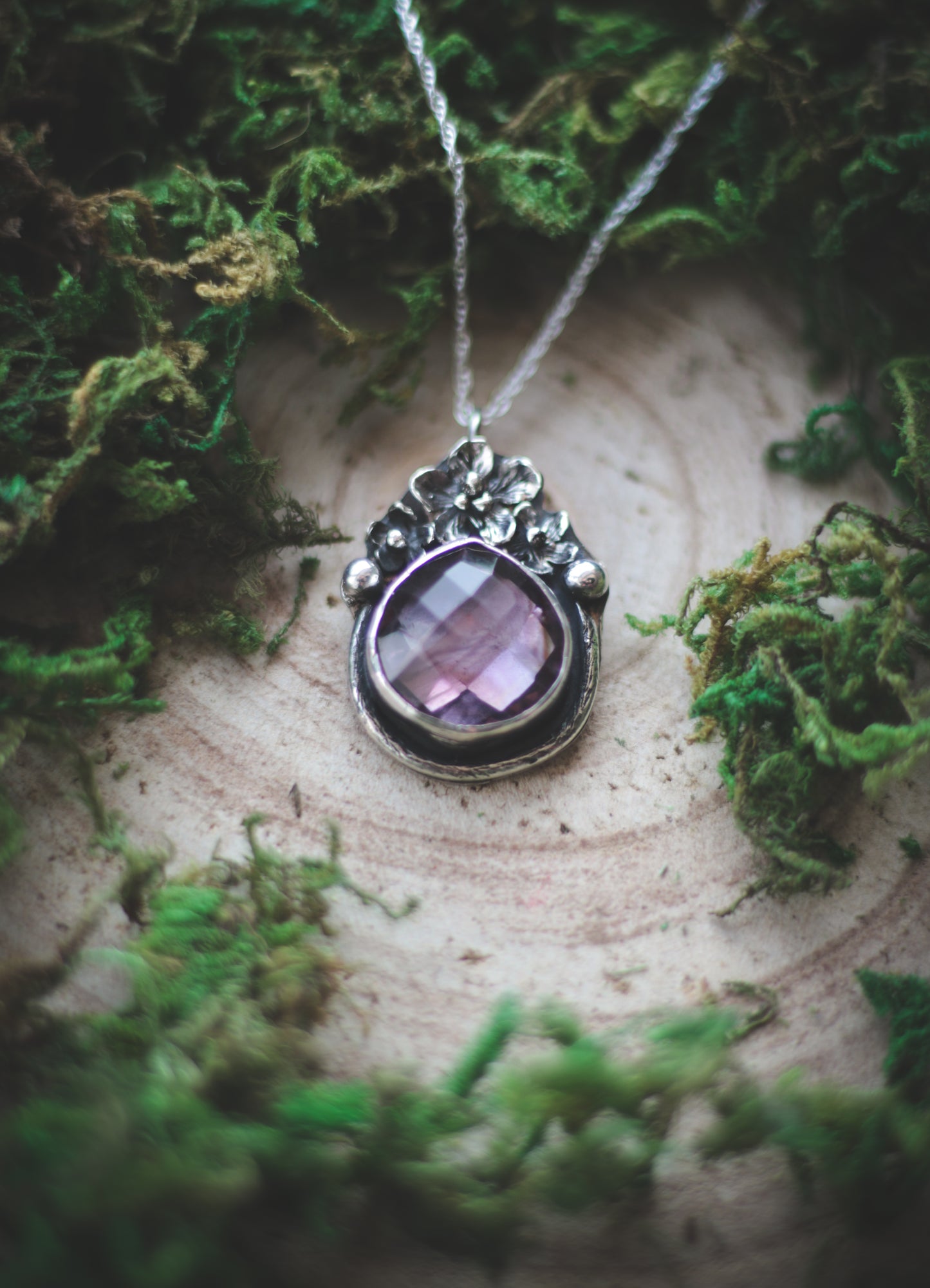 Floral Amethyst necklace