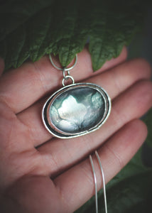 Fluorite necklace. Mountains within.