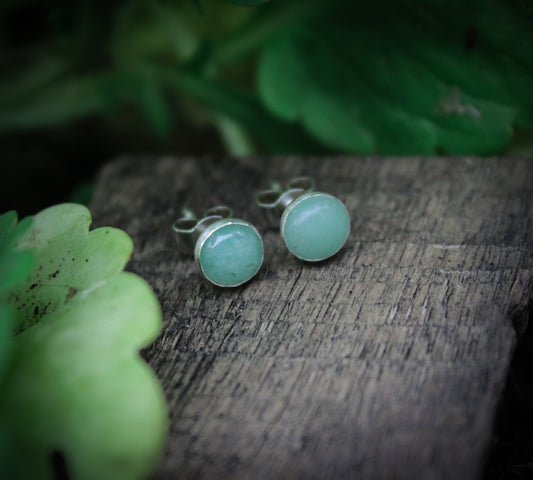 Green Aventurine stud earrings