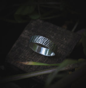 Bark texture ring - Various sizes + made to order