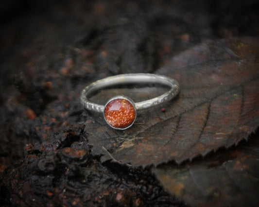 Goldstone stacking ring. Multiple sizes.