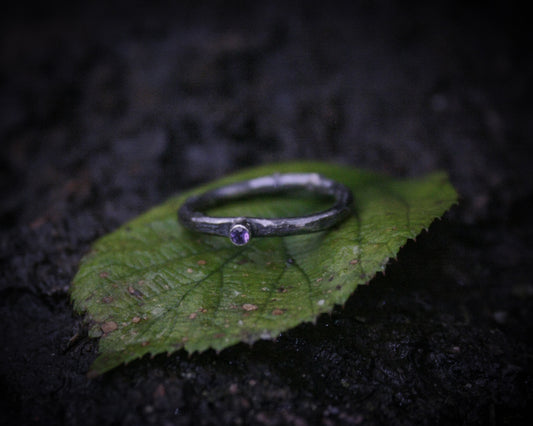 Silver ring with Amethyst. Various sizes