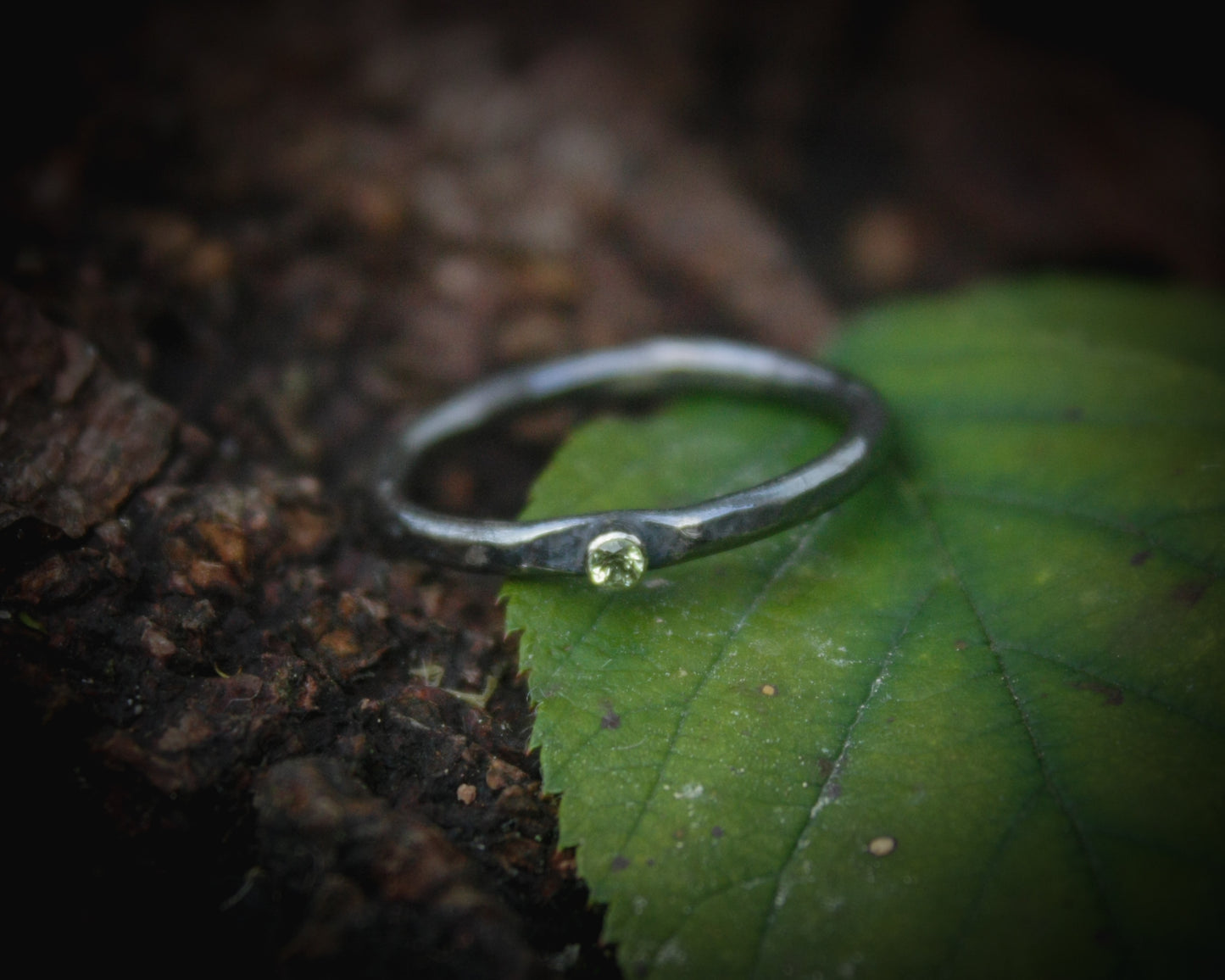 Peridot stacker ring. Various sizes.