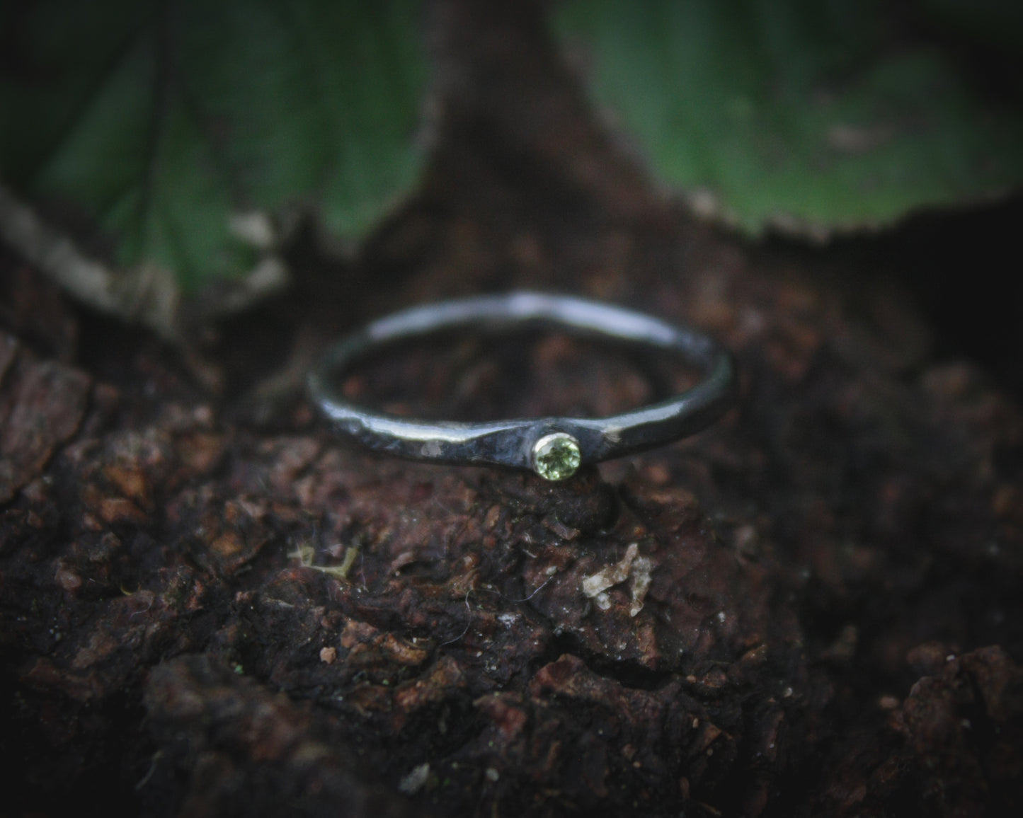 Peridot stacker ring. Various sizes.