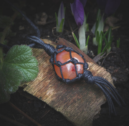 Carnelian tumblestone necklace