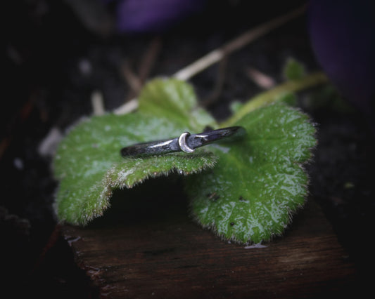 Crescent Moon ring. Various Sizes *Dark*